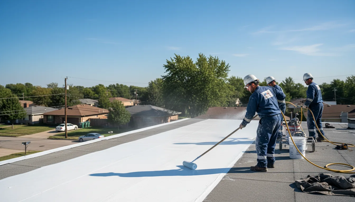 Commercial roof coating in Hollister, OK near me